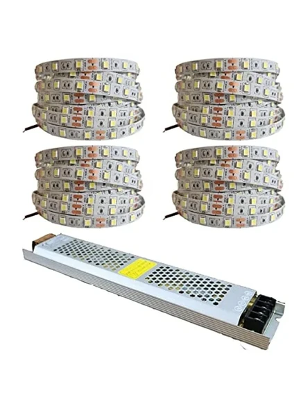 20 Metre Beyaz Şerit LED, 12v 25 Amper LED Trafo ile Gizli Aydınlatma ürün görseli 1