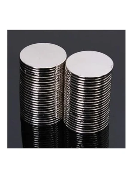 Neodyum Mıknatıs 50 Adet 15mm x 1mm Yuvarlak Güçlü Mıknatıs ürün görseli 1