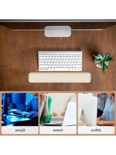 Krem Renkli Ergonomik Klavye Mouse Bilek Desteği - Resim 3