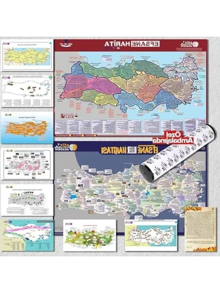KPSS TYT AYT Harita Seti 10'lu Eğitici Malzeme ürün görseli 1