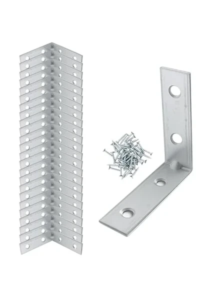 Metal Köşebent, 50x50x15 mm, 25 ADET, Mobilya Sabitleme Aparatı ürün görseli 1