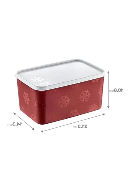 2600 ML Kapasiteli Modüler Saklama Kabı - Kırmızı - Resim 3