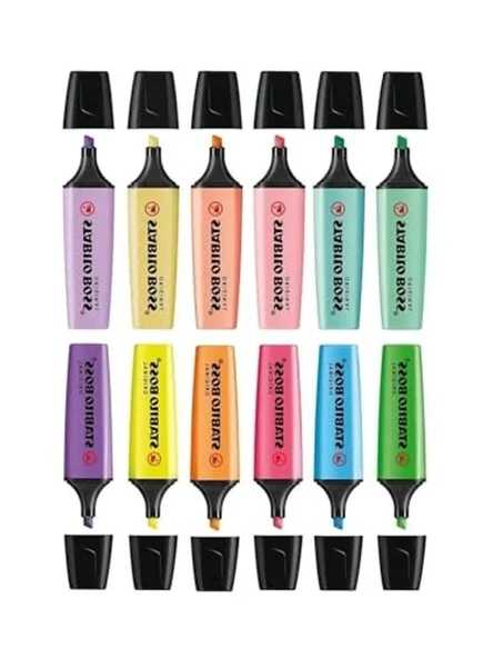 Stabılo 6 Pastel 6 Canlı Renk Boss 12'Li Kalem Seti ürün görseli 1