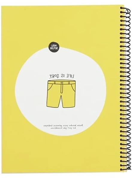 Hafif Kağıt Stickerli Defter, 80 Yaprak Kareli, 18.5x25cm ürün görseli 1