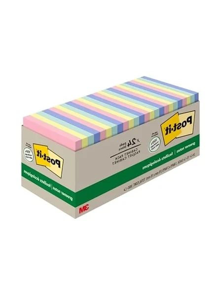 Geri dönüşüm Notes, 3 x 3, Sunwashed Pier, 24 75-sheet ped/Paket ürün görseli 1