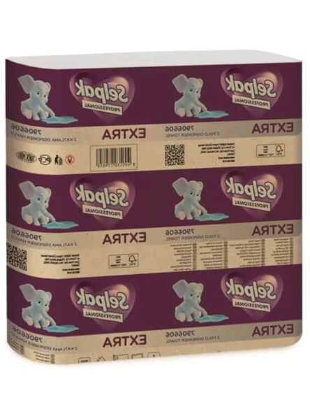 12 X 200 Yapraklık Z Katlı Dispenser Havlu, Pratik Kullanım ürün görseli 1