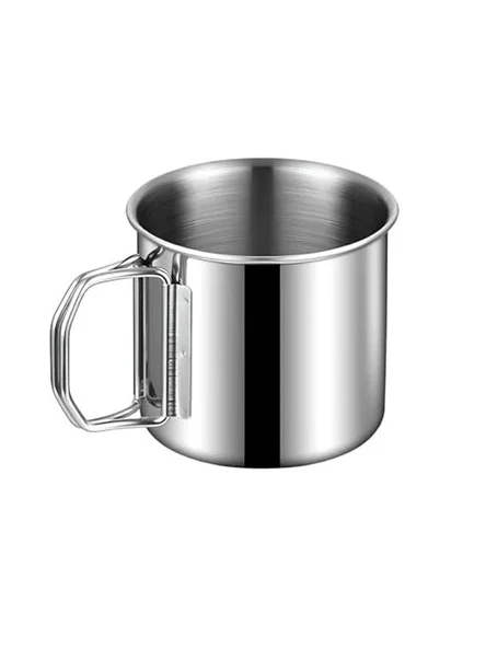 250 ml Katlanır Kulplu Çelik Kahve Kamp Bardağı ürün görseli 1