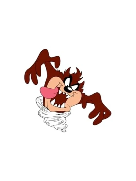 Renkli Tazmanya Canavarı Sticker, 10x9 cm ürün görseli 1