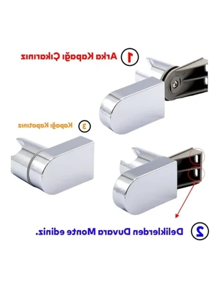 Ayarlanabilir Duş Başlığı Tutacağı - L Tipi Sabitleme - Resim 2