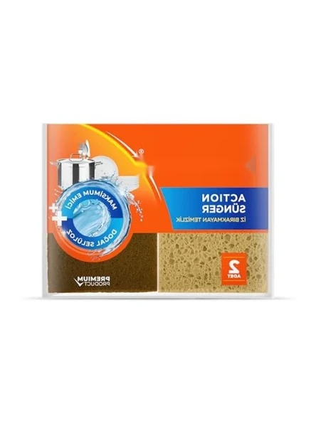 Doğal Selülozlu Bulaşık Süngeri - 2'li Paket ürün görseli 1