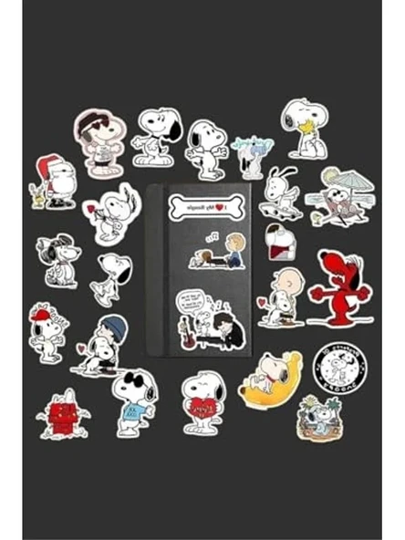 Snoopy Sticker Paketi/Bullet Journal Defter Çıkartma Ajanda Laptop Etiket, 76541657484874 ürün görseli 1