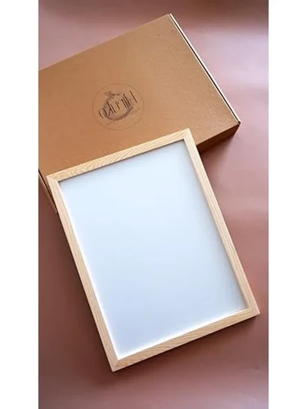 Premium Kalite 21x30 cm (A4) Ahşap Çerçeve, Siyah ve Beyaz ürün görseli 1