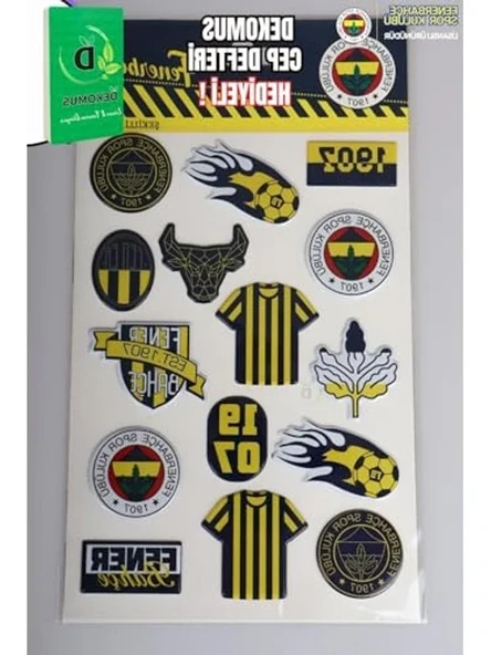 "Dekomus Cep Defteri Hediyeli" Lisanslı 3D Şekilli Etiket/Stıcker ürün görseli 1