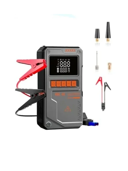 4 Fonksiyonlu Şarjlı Araç Akü Takviye Cihazı, 10000mAh Kapasite ürün görseli 1