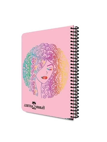 Faber-Castell Yüz Tasarımlı Spiralli Defter, A4, 120 Yaprak, 70g Kağıt, Çizgili, Dayanıklı Kapak, Kolay Açılan Spiral Cilt, Asorti Renkler ürün görseli 1