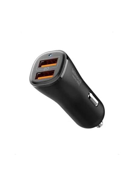 30W USB-A 2 Port Araç İçi Hızlı Şarj Aleti, 18W + 12W Akım Korumalı ürün görseli 1