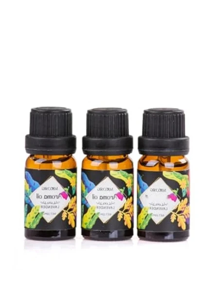 3'lü Lavanta Kokulu Esansiyel Uçucu Yağ Seti, 3x10ml Buhurdanlık Yağı ürün görseli 1
