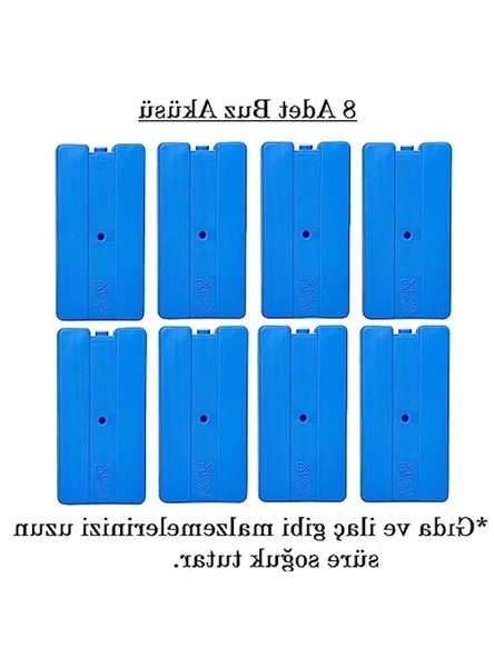 370 ml Kapasiteli 8'li Buz Aküsü Seti, Mavi - Resim 2