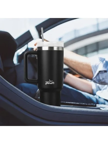 1200 ml Kapasiteli Çift Katmanlı Çelik Termos - Resim 2