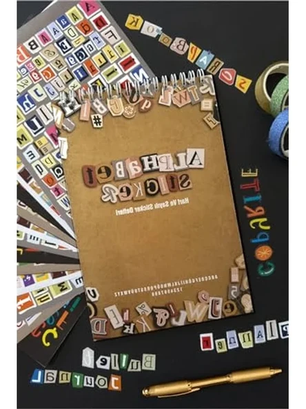1690+ Adet Harfler ile Sticker Defteri, Scrapbook İçin ürün görseli 1