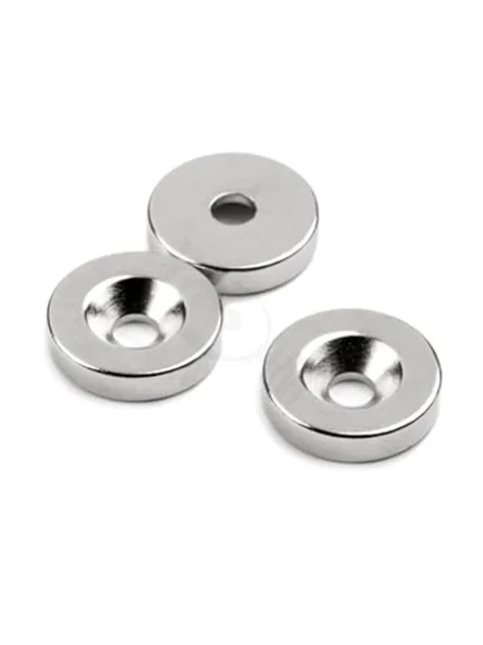 3 Adet D15M X 10/5,5Mm X 3Mm Havşa Delikli Neodyum Mıknatıs ürün görseli 1