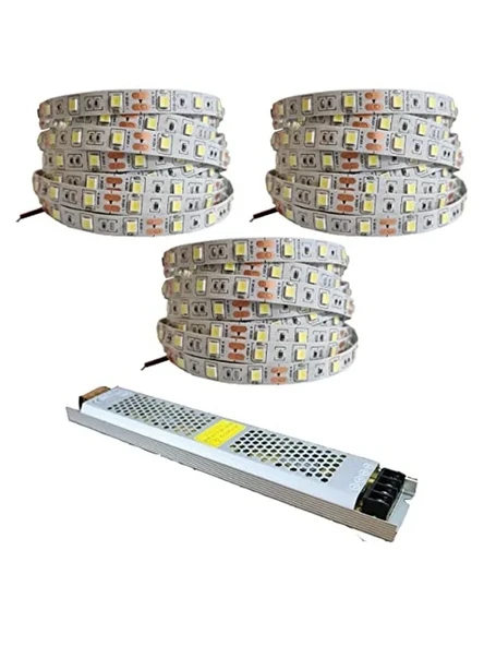 15 Metre Günışığı Renk LED Şerit, 12v Trafo ile ürün görseli 1
