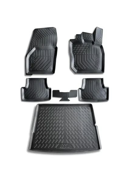 Volkswagen Tiguan için özel tasarım 3D ultraflex bagaj havuzu seti ürün görseli 1