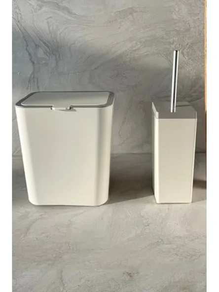 2'li Banyo Seti, Yumuşak Bej Renk, Fonksiyonel ve Şık ürün görseli 1