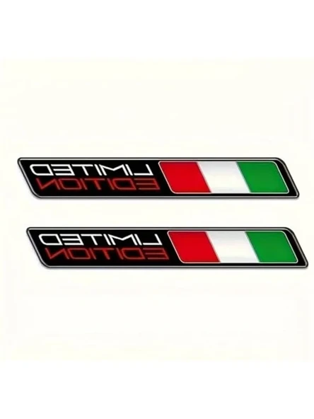 3D İtalyan Bayrağı Tasarımlı Sticker - Limited Edition ürün görseli 1