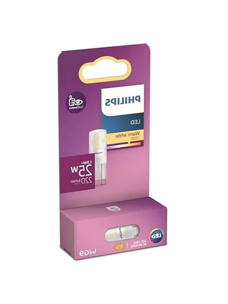 1.9W LED Kapsül Ampul, 220 Lumen, Sarı Işık, G9 Duy ürün görseli 1
