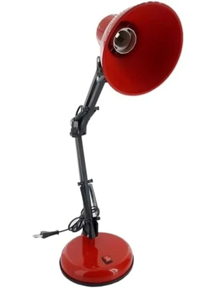 Masa Lambası, 360° Oynar Başlıklı, Metal Gövde, Kırmızı ürün görseli 1