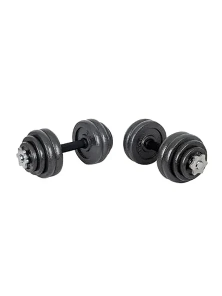 York Fitness Dambıl Seti, 30 , Taşıma Çantalı, Döküm Plakalar, 2 Adet 34 Cm Krom Bar, Siyah Renk ürün görseli 1