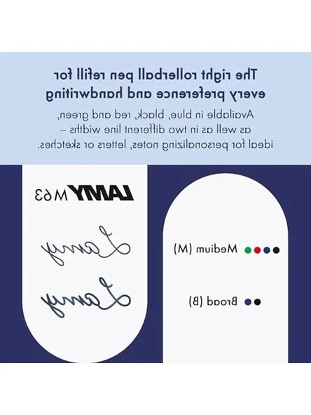 Mavi Renkli Roller Kalem Yedeği, 2'li Set - Resim 3