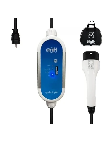 Hims 3.7kW Taşınabilir Elektrikli Araç Şarj İstasyonu | Type 2 Elektrikli Araç Şarj Cihazı | Ev Tipi Priz (Schuko) | 16A Tüm Araçlarla Uyumlu | Pratik Elektrikli Araç Şarjı ürün görseli 1