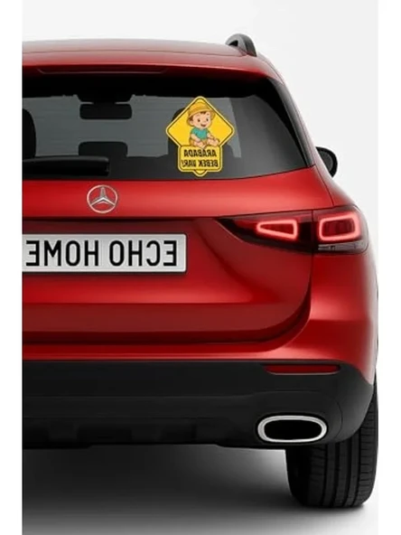 Sarılı Erkek Bebek Sticker, Oto Sticker, Araba Arkası için ürün görseli 1