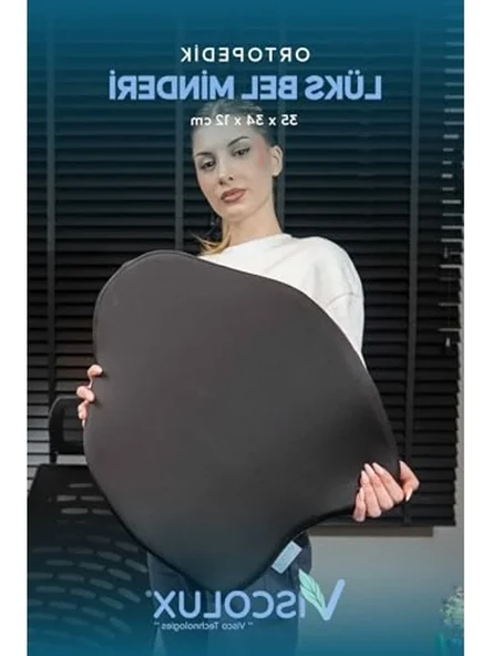 Premium Visco Bel Destek Yastığı, Ofis Kullanımı İçin 54x42x9 cm ürün görseli 1