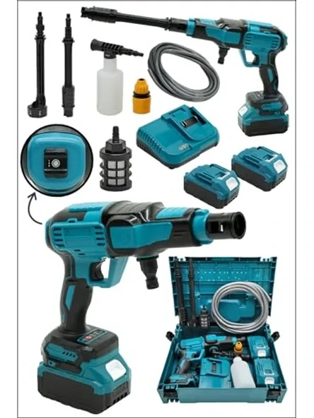 Pro Seri 48WF Kömürsüz Motor Yüksek Basınçlı Akülü Oto Araba Yıkama İlaçlama Makinesi Şarjlı ürün görseli 1
