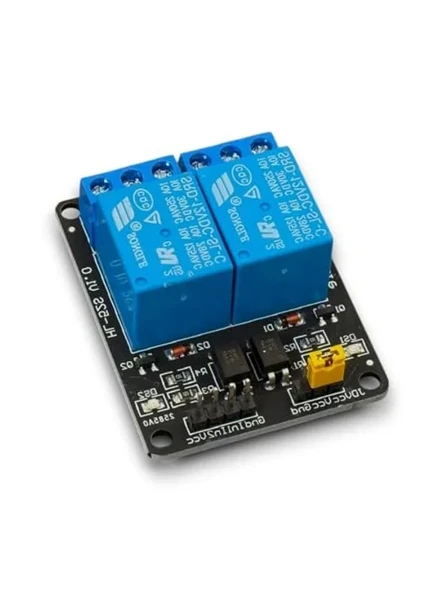 2 Kanal 12V Röle Modülü, Arduino ile Uyumlu Elektronik Parça ürün görseli 1