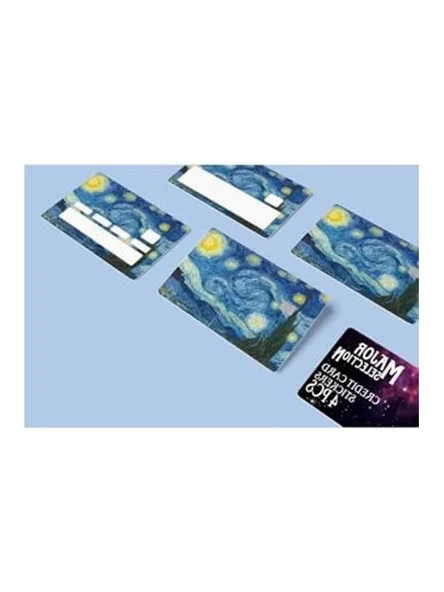 Van Gogh Temalı 4'lü Kart Kaplama Sticker Seti ile Sanatınızı Taşıyın ürün görseli 1