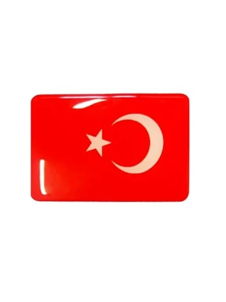 2'li 3D Türk Bayrağı Sticker Seti ürün görseli 1