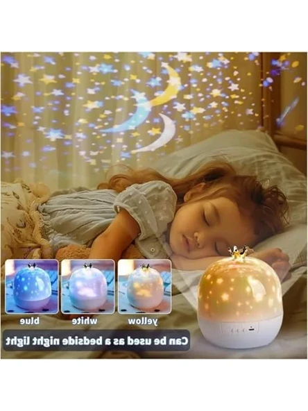 Yıldız Projeksiyon Gece Lambası, 3 LED Modlu, Dekoratif - Resim 3