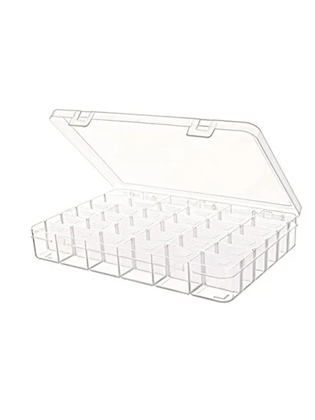 36 Bölmeli Takı Kutusu Organizer, Plastik Düzenleyici, 27.5x19.5x4.2 cm ürün görseli 1