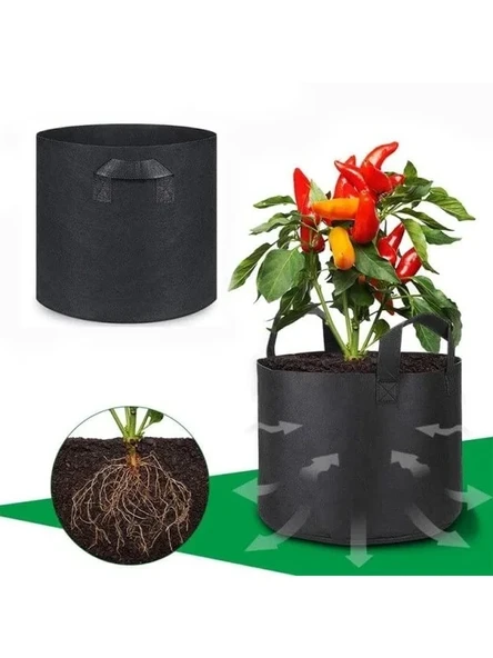 7,5 Litre Kapasiteli Kumaş Saksı ile Bitki Yetiştirme ürün görseli 1