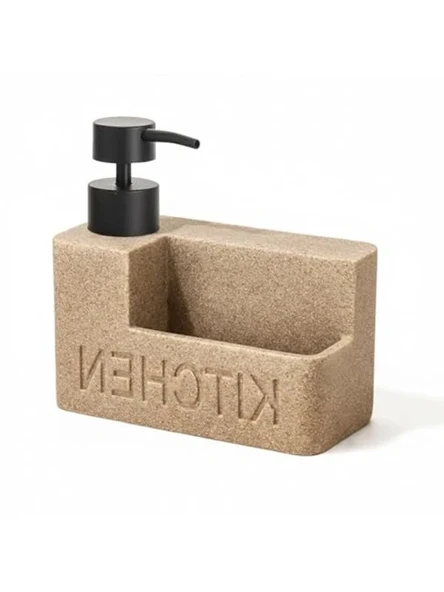 Modern Polyresin Sıvı Sabunluk, Entegre Sünger Bölmesi ile ürün görseli 1