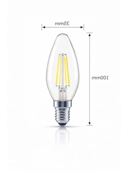 Mum Ampul 4W E14, Dimmer Uyumlu, 4’lü Paket - Resim 3