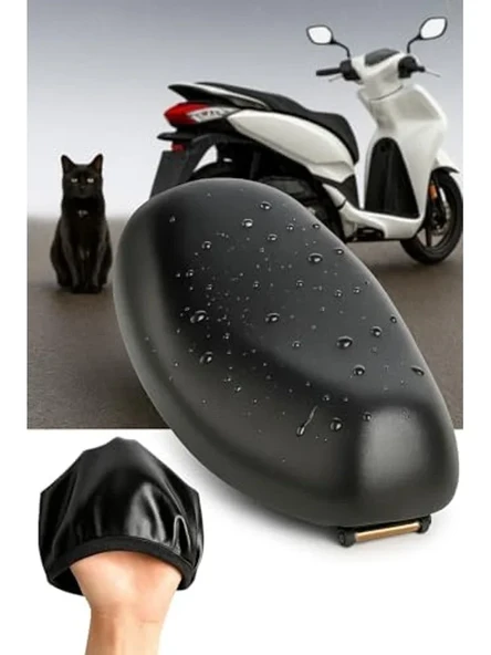 Su Geçirmez Scooter Sele Kılıfı, Siyah Uyumlu Tasarım ürün görseli 1