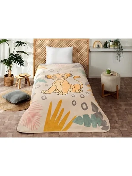 Disney Lion King Temalı Pamuk-Polyester Battaniye, Tek Kişilik ürün görseli 1