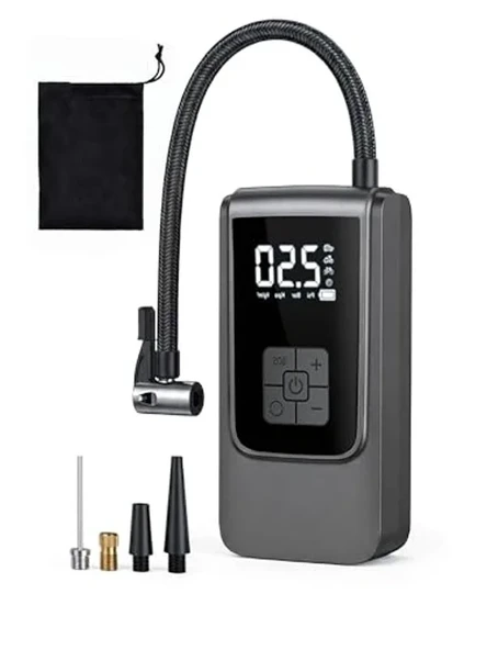 150Psi Şarjlı Oto Kompresör, LED Işıklı ve 6000mAh Kapasiteli ürün görseli 1