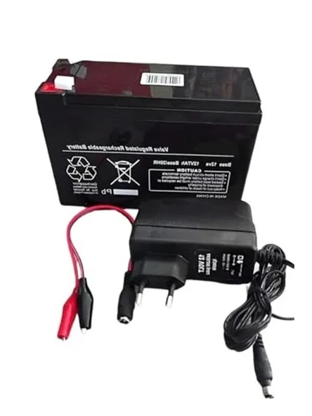 12 Volt 7 Amper Akülü Araba Akü Ve Şarj Seti, Pilsan Uyumlu ürün görseli 1