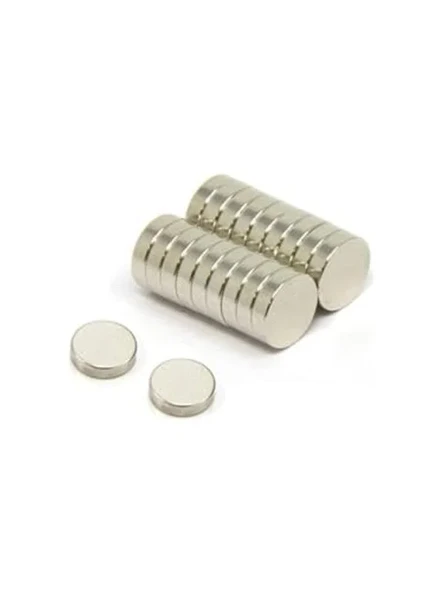 100 Adet Neodyum Mıknatıs, 8 mm Çap, 2 mm Kalınlık ürün görseli 1